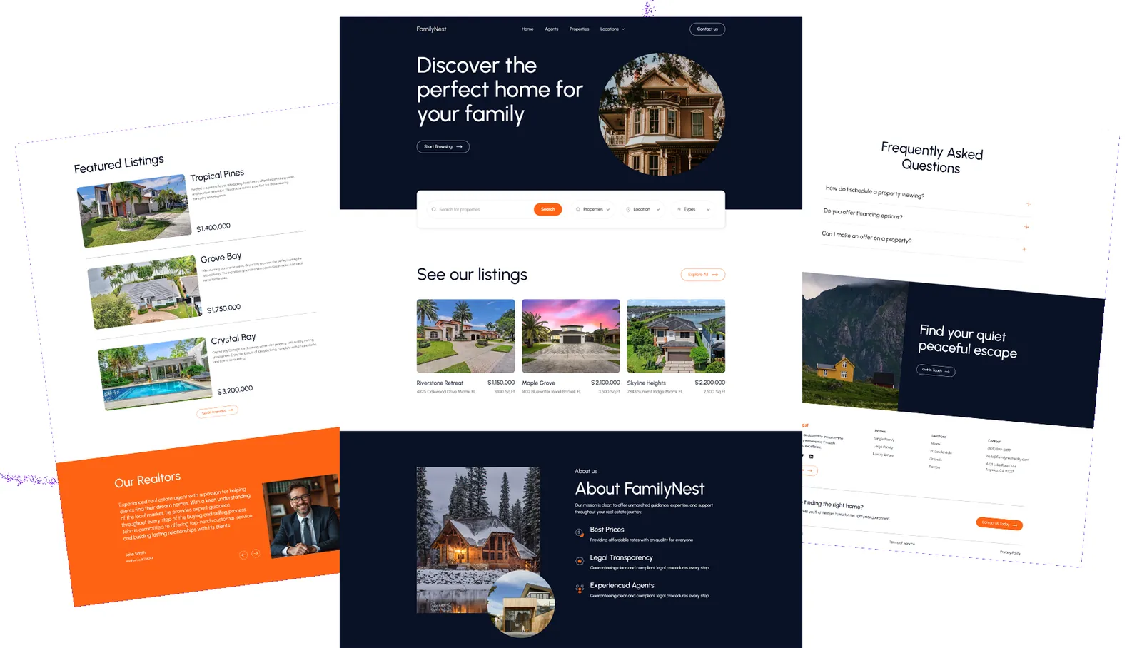A selection of websites designed and built by Miami Web Lab