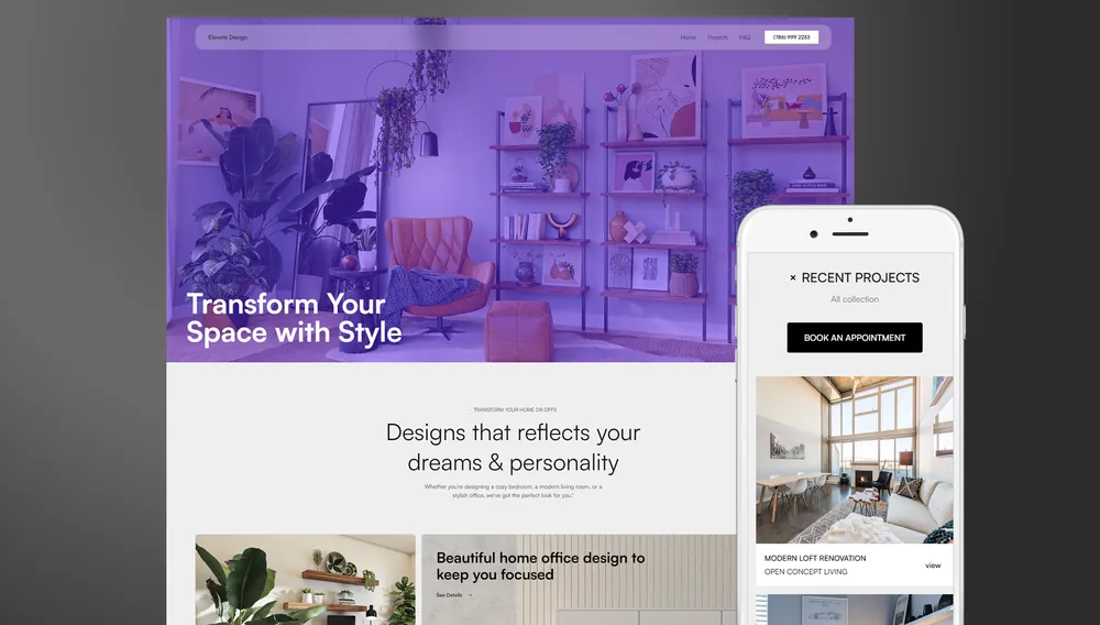 Interior Design website built by Miami Web Lab