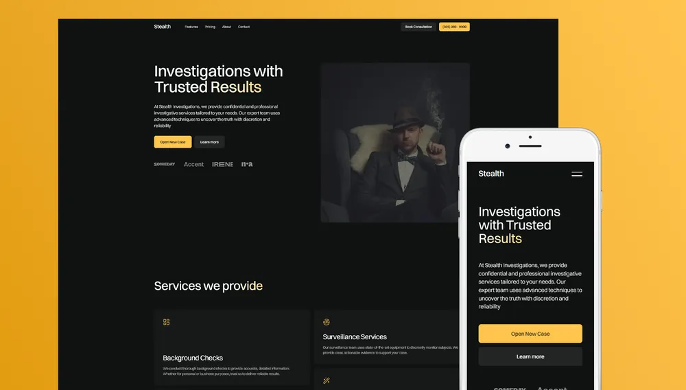Investigation service website