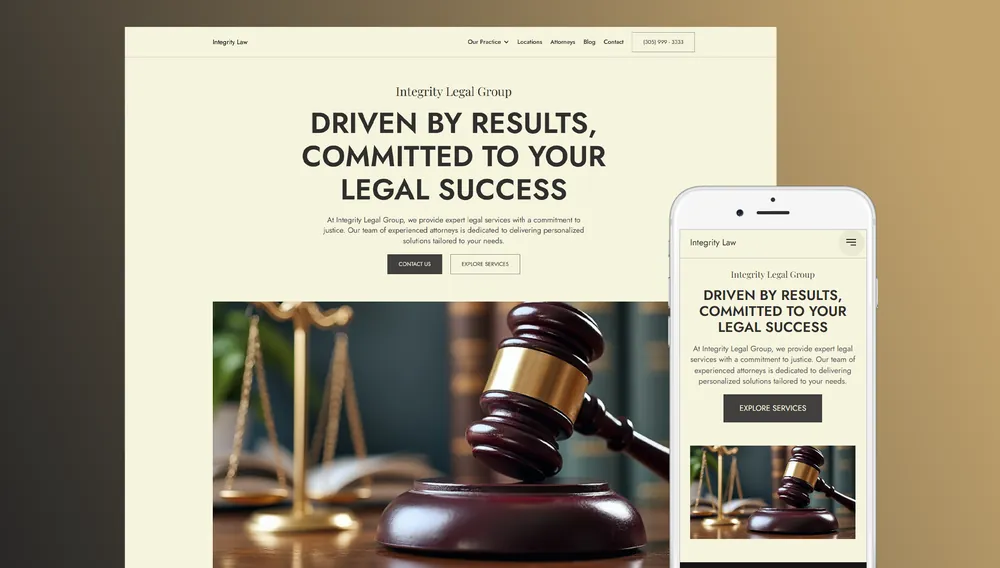 Law Firm website built by Miami Web Lab